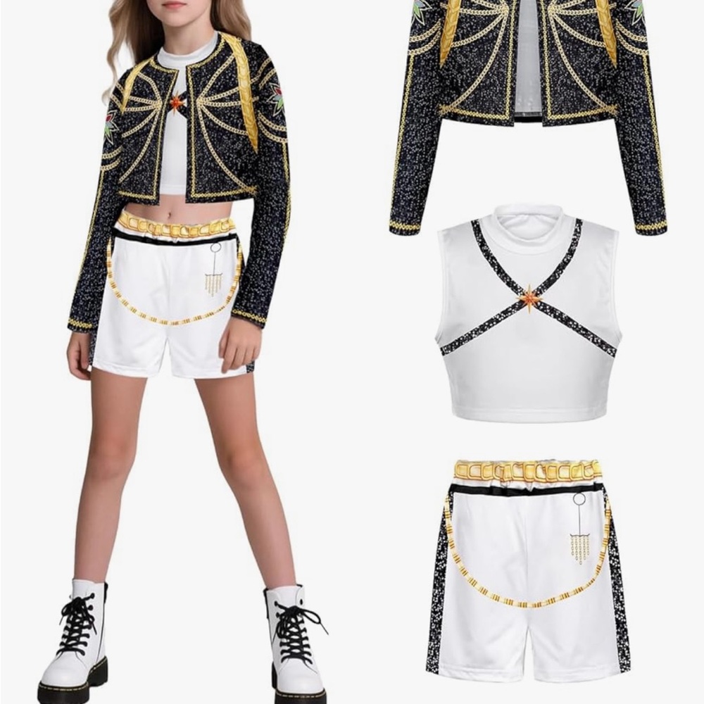 NEW! girls Rumi costume- 3 pieces, never worn. Bought on Amazon